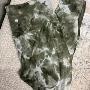 lululemon athletica Green Tie-Dye Leggings